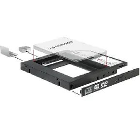DeLock Slim SATA 5.25 inštalačný rámček pre 1x 2.5" SATA HDD alebo SSD
