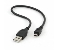 Gembird Kábel USB 2.0 A-Mini B / 5pin / 30cm / k externým HDD (ADATA, WD, ...)