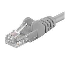PremiumCord UTP CAT6 0.25m / Patch kábel / RJ45-RJ45 / šedá
