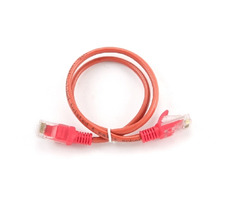 Gembird UTP CAT5E 0.5 m červená /patch kábel/s ochranou
