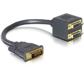 DeLock adaptér DVI 25 samec > 2x DVI 25 samica / dopredaj