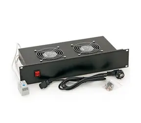 Triton 19" horizontálna ventilačná jednotka / 2 ventilátory / 2U / 220 V / 30 W / bimetalový termostat