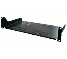 Triton Polička s perforáciou 1U/250mm (RAB- UP-250-A1) čierna / max. nosnosť 20kg