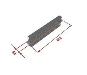 Triton 19" vyväz. panel 1U obojstranná plast. lišta BK