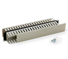 Triton 19&quot; vyväz. panel 2U obojstranná plast. lišta BK