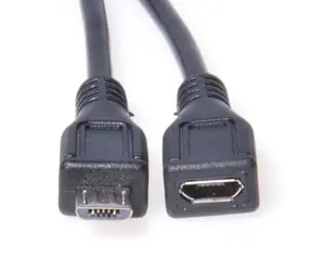 PremiumCord Kábel predlžovací micro USB 2.0 male-female 5m čierna