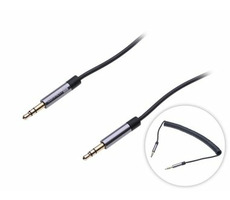 CONNECT IT Wirez 3.5mm jack kábel (M) - (M) 1.8m čierna / krútený