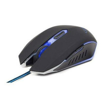 Gembird MUSG-001-B / herná optická myš / 2400 DPI / 6-tlačítková / USB / čierna s modrým podsvietením