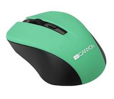 Canyon CNE-CMSW1GR / optická bezdrôtová / 800/1000/1200 dpi / USB / zelená / dopredaj