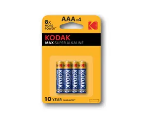 Kodak MAX alkalická batéria AAA (blister) 4ks / dopredaj