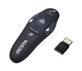 Dicota PinPoint - Diaľkový ovládač prezentácií / rádiová technológia / čierny