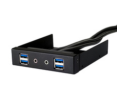 SilverStone SST-FP32B-E / predný panel / montáž do 3.5&quot; / 4x USB 3.0 / HD audio / čierna