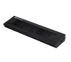 SILVERSTONE SST-NB02B / USB HUB / RJ-45 / audio porty / 5x USB 2.0 / čierny