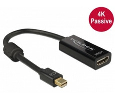 DeLock Adaptér mini Displayport 1.2 samec > HDMI samica 4K pasívny / čierny