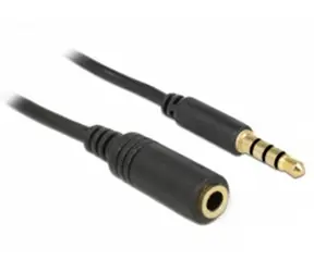 DeLock predlžovací kábel Audio Stereo Jack 3.5 mm samec / samica IPhone 4 pin / 0.5 m