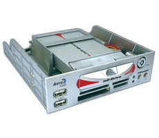 AeroCool Infinity strieborná / multifukčný panel s 2.5" HDD šuplíkom do 5.25" pozície