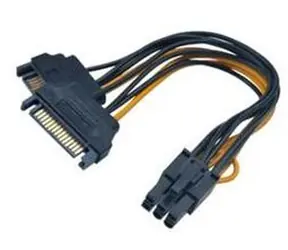 AKASA AK-CBPW13-15 / redukcia napájania / 2x SATA na 6pin PCIe / 15cm