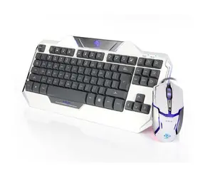 E-BLUE Auroza Set / Klávesnica + myš / herný drôtový set / USB / US / biela