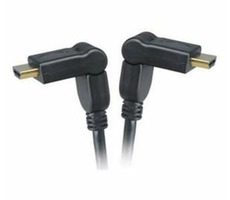 AKASA AK-CBHD11-20BK / HDMI prepojovací kábel / pozlátené konektory / otočné hlavice / 2m