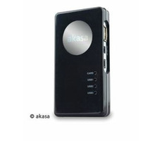 AKASA AK-HC-01BK / externá čítačka kariet Allv1 / USB hub / USB2.0 / čierna