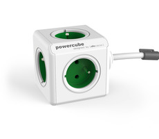PowerCube Extended zelená / Predlžovací prívod 230V / 1.5m / 5 zásuviek