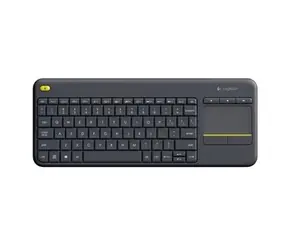 Logitech Wireless K400 PLUS CZ čierna / Bezdrôtová klávesnica / Touchpad / USB / CZ layout