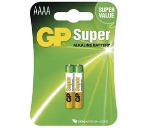 GP alkalické batérie AAAA / 1,5 V / (LR8D425) / 2 pack blister
