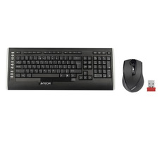 A4tech 9300F / set bezdrôtovej klávesnice a V-Track optická myš / CZ / US / USB / čierna
