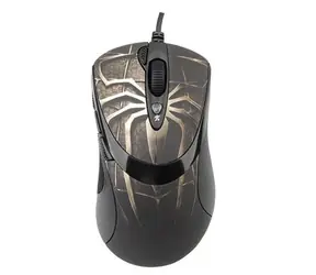 A4tech XL-747H / herná myš / ANTI-VIBRATE / 3600DPI / motív pavúk / hnedá