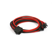 PHANTEKS 6+2-Pin PCIe kábel čierno-červená / predlžovací / 50cm