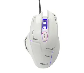 E-BLUE Mazer biela / Herná optická myš / 2500DPI / 6 tlačidiel / 1 koliesko / drôtová (USB)