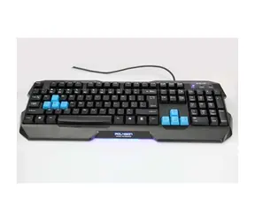 E-BLUE Polygon / Herná klávesnica / drôtová (USB) / US + CZ/ SK prelepky / odolná proti poliatiu / čierna 