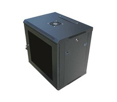 DATACOM 19&quot; rozvádzač nástenný 9U/450mm / čierny / sklenené dvere