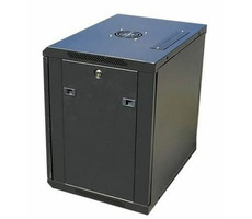 DATACOM 19" rozvádzač nástenný 12U/450mm / čierny / sklenené dvere