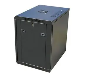 DATACOM 19" rozvádzač nástenný 12U/450mm / čierny / sklenené dvere