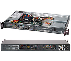 SuperMicro mini1U chassis (CSE-505-203B) / 1x 3.5" FIXED HDD / 200W (Gold)