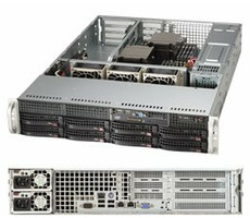 SuperMicro 2U server (SYS-6028R-WTR) / 2x LGA2011-3 / iC612 / 16x DDR4 ECC R / 8x SATA3 HS (3.5") / 2x1GbE / 2x740W