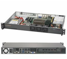 SuperMicro mini1U server (SYS-5019S-L) / 1x LGA1151 / iC232 / 4X DDR4 ECC / 1x 3.5" Fix SATA / 200W / IPMI