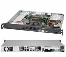 SuperMicro mini1U server (SYS-5019S-ML) / 1x LGA1151 / iC236 / 4X DDR4 ECC / 2x 3.5" Fix SATA / 350W / IPMI
