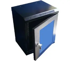 DATACOM 10" rack jednodielny 12U 280 čierne / sklenené dvere