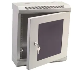 DATACOM 10" rack jednodielny 9U 140 šedé / sklenené dvere