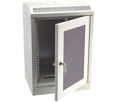 DATACOM 10" rack jednodielny 9U 280 (sklenené dvere) šedé 