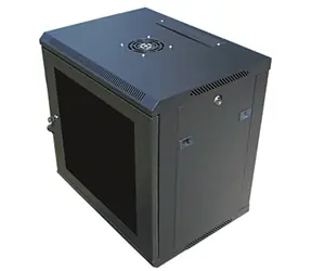 DATACOM 19" rozvádzač 6U 450 mm (sklo) / čierny