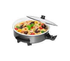 Clatronic PP 3570 / multifunkčná elektrická XXL panvica / 1500 W / priemer 42 cm / šedá