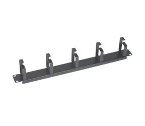 XtendLan Vyväzovací panel 1U čierna - výška úchytov 70mm / 5 kovových úchytov