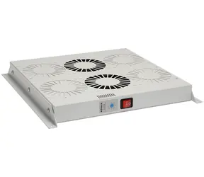 Solarix Ventilačná jednotka univerzálna 2 ventilátorov s termostatom RAL7035 / do stropu aj do dna VJ-R2