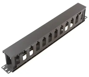 MicroConnect plastový držiak pre správu kabeláže 19" pre 1U rack čierna