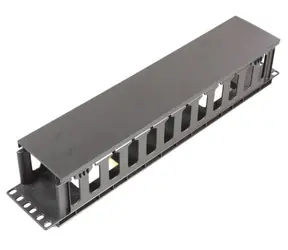 MicroConnect plastový držiak pre správu kabeláže 19" pre 2U rack čierna