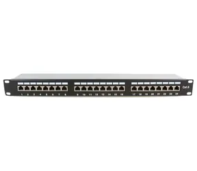 MicroConnect 19" FTP Patch Panel CAT6 24-portov čierna