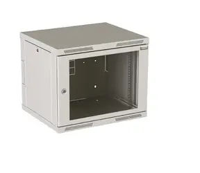 Solarix SENSA-9U-65-11-G rozvádzač nástenný 9U 500mm / dvere sklo / RAL 7035
